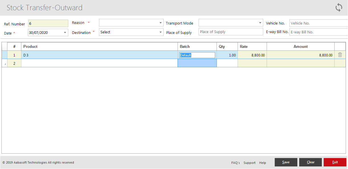 New Stock Transfer