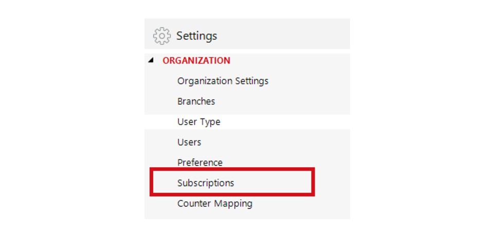 Subscriptions In Accoxi Settings