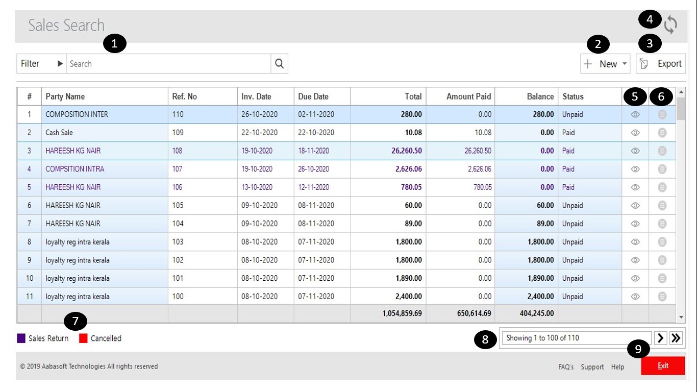 Sales Search