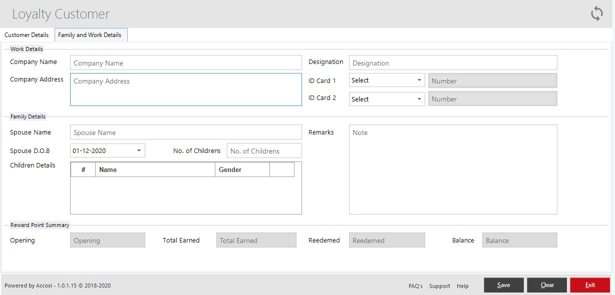FAMILY AND WORK DETAILS