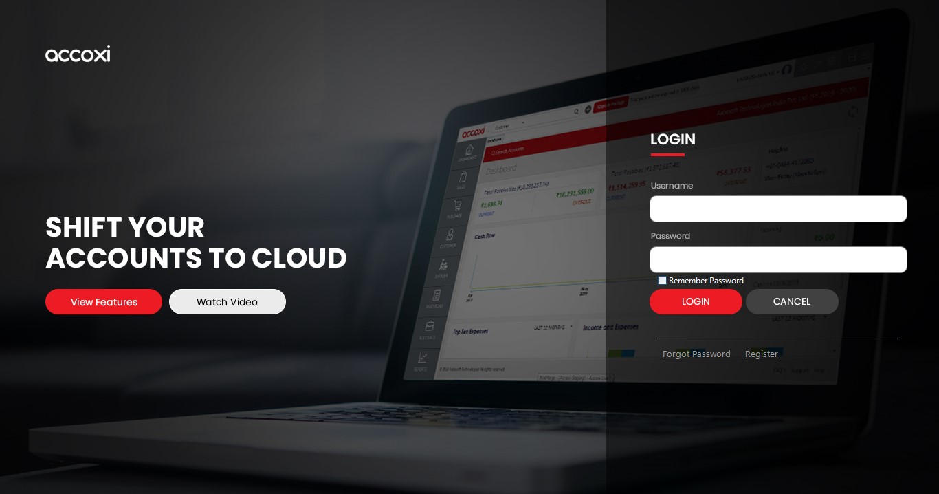 How to update Password in Accoxi