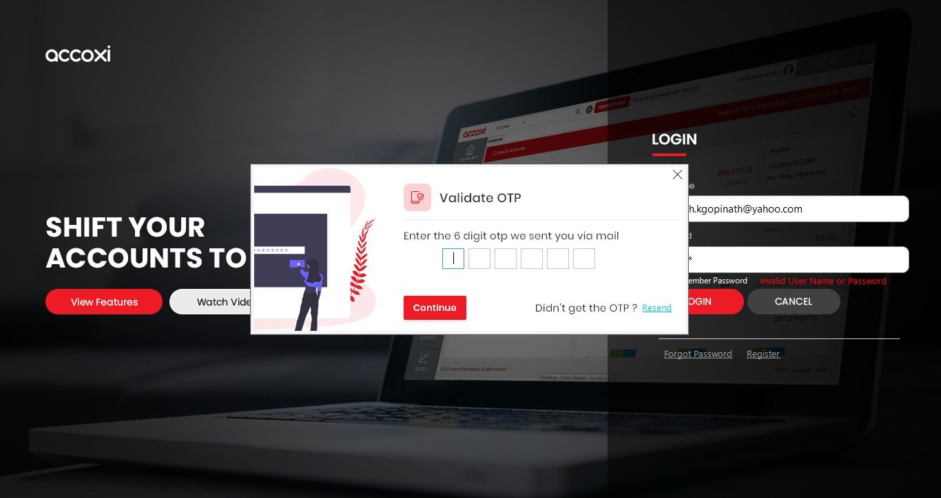 How to Reset Password in Accoxi