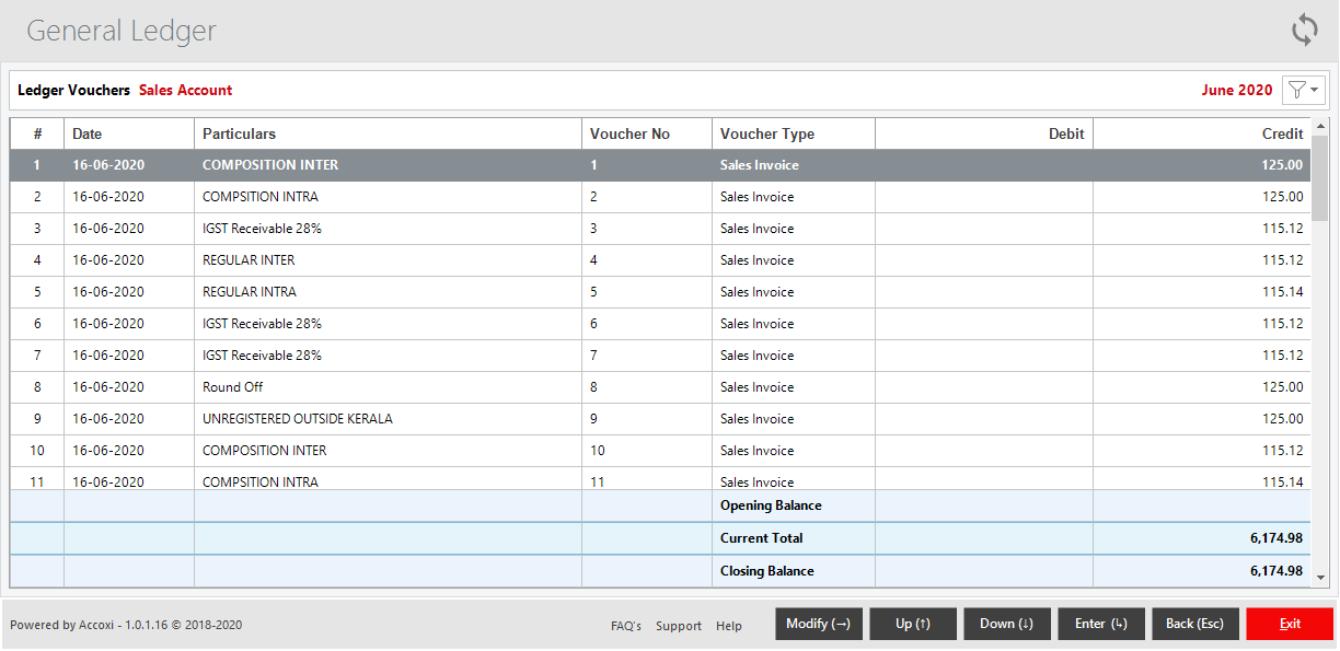 Ledger Vouchers In General Ledger