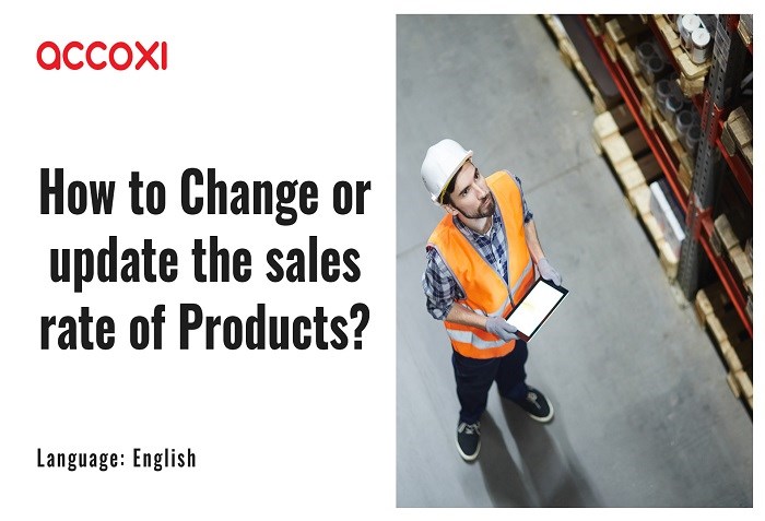 How To Change Sales Rate Of Pdts