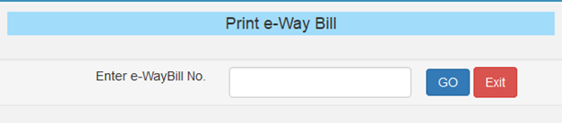 Print E way Bill