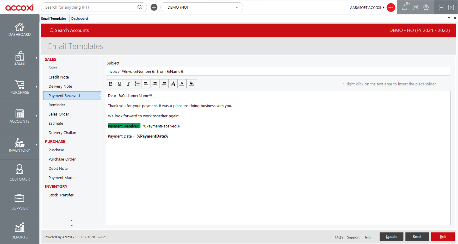 Payment Received Email Templates