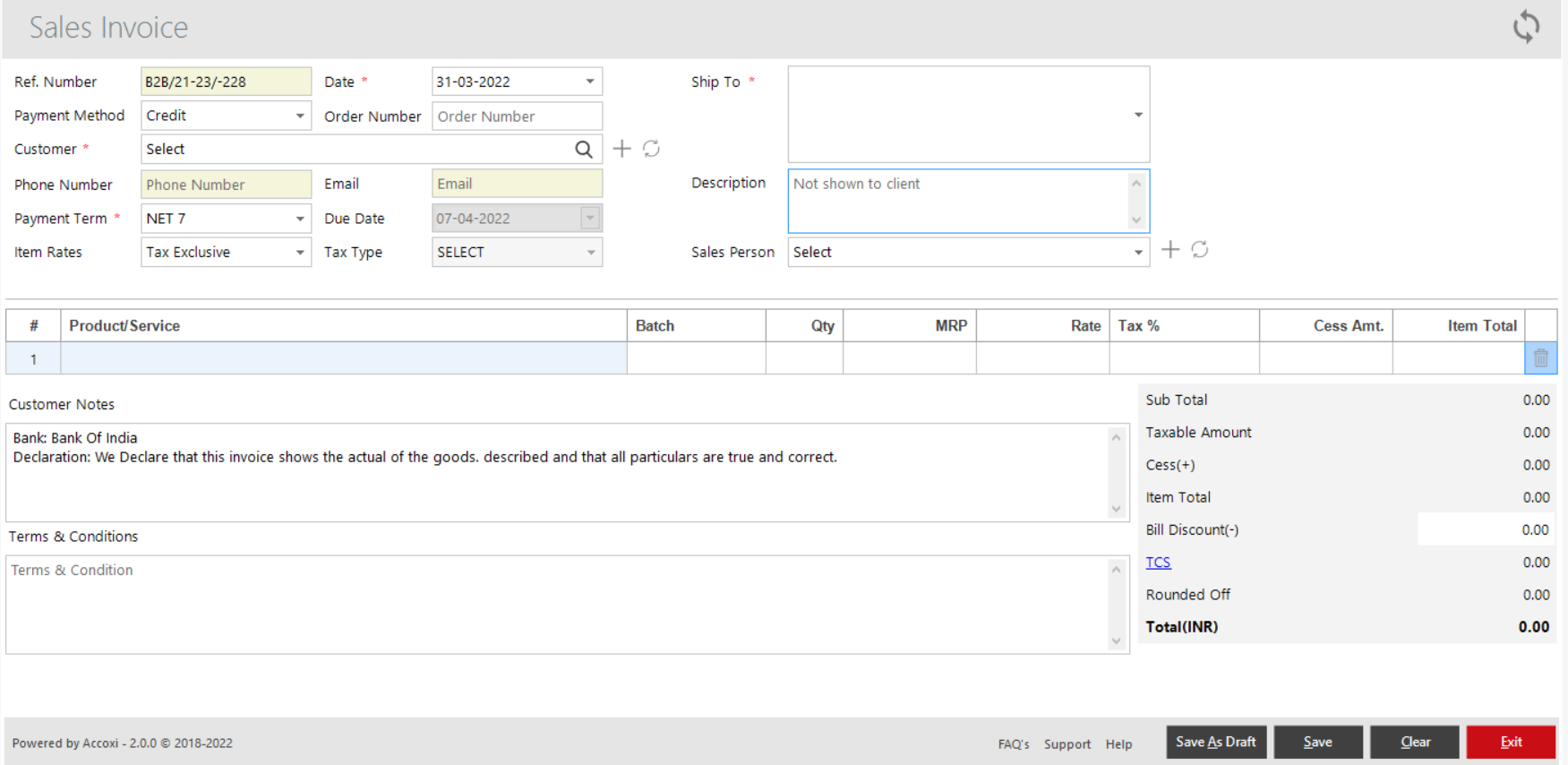 Sales Invoice Creation Form (2)