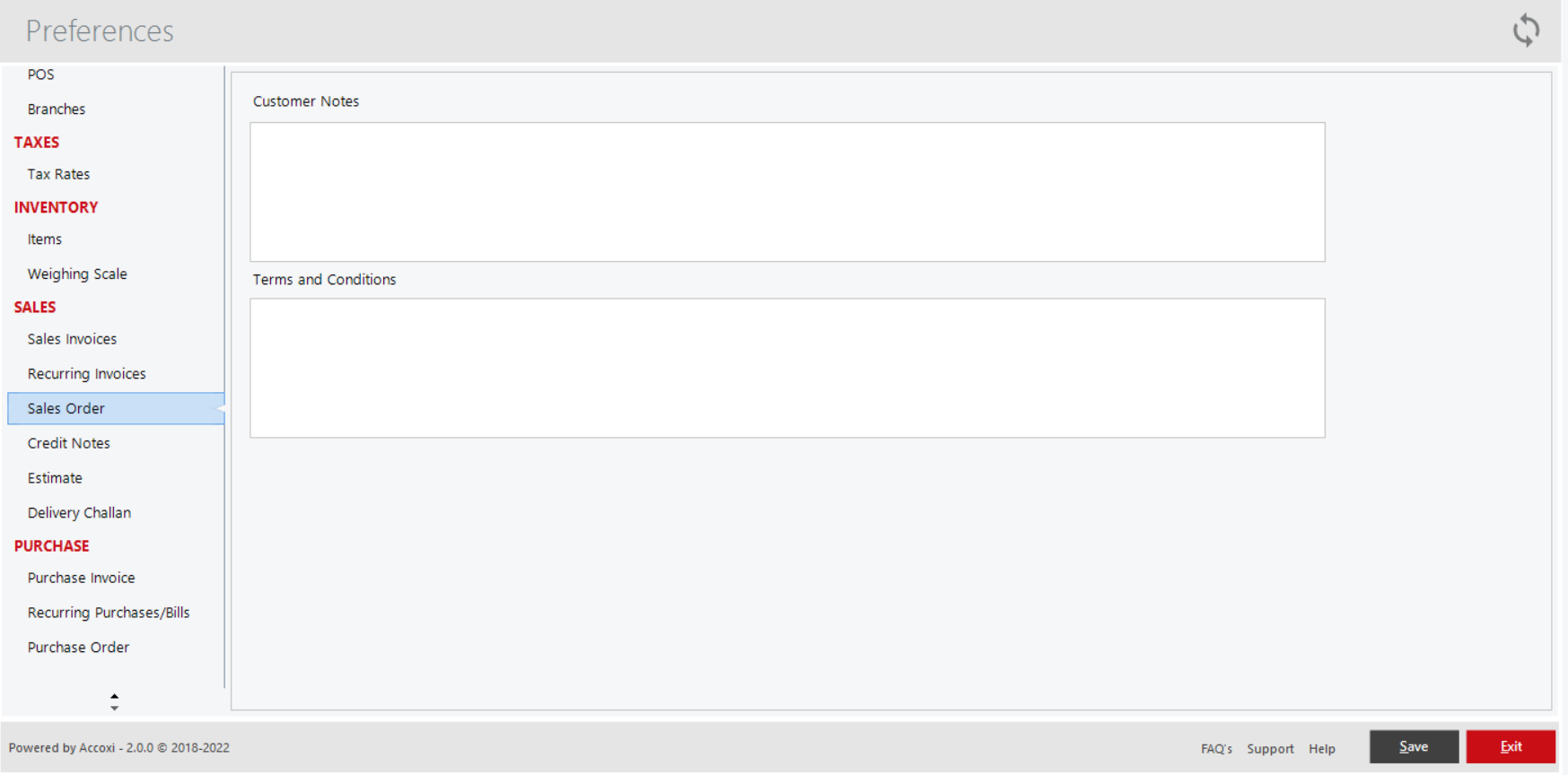 Sales Order Preference