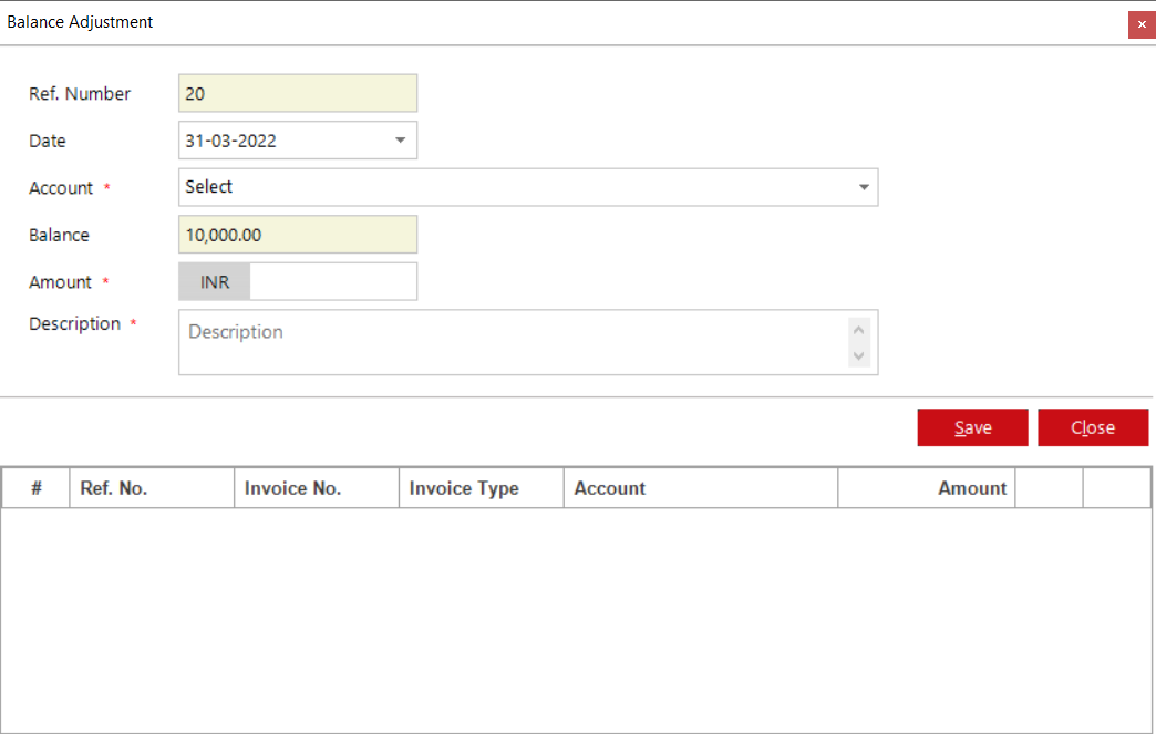 Sales Invoice Balance Adjustment