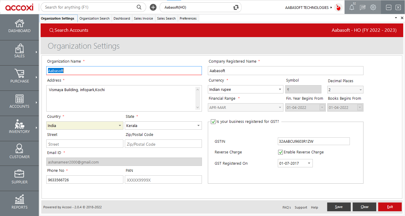 Settings Decimal Places