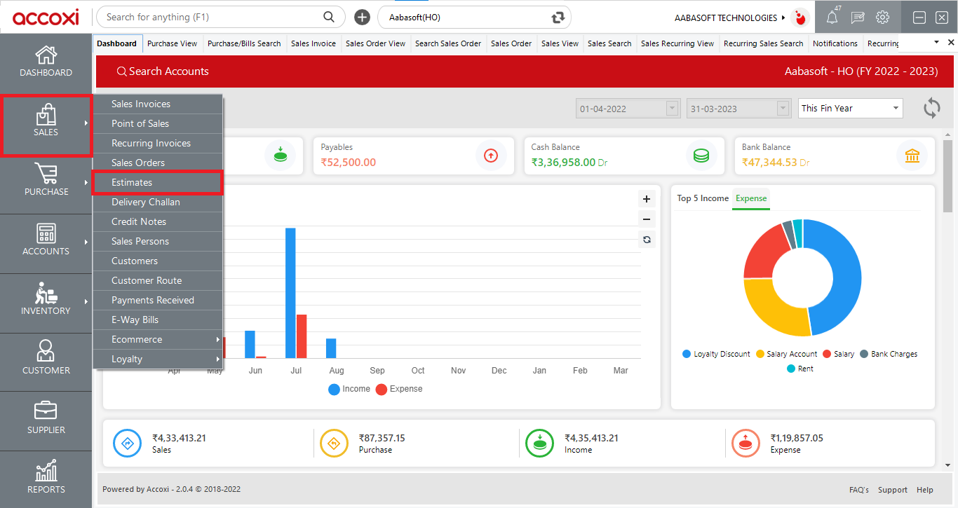 Salesest Dashboard