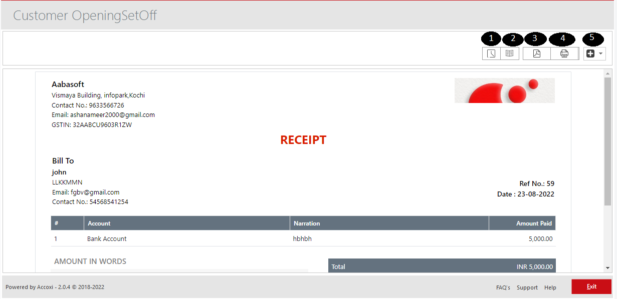 Salespayrec Settoffview