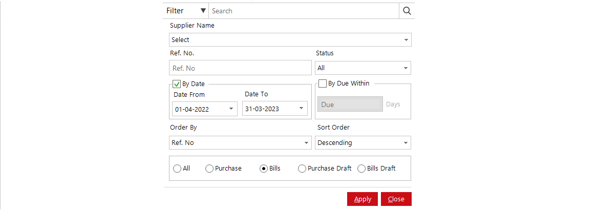 Purchase Bill Filter (1)