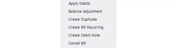 Bill More Options