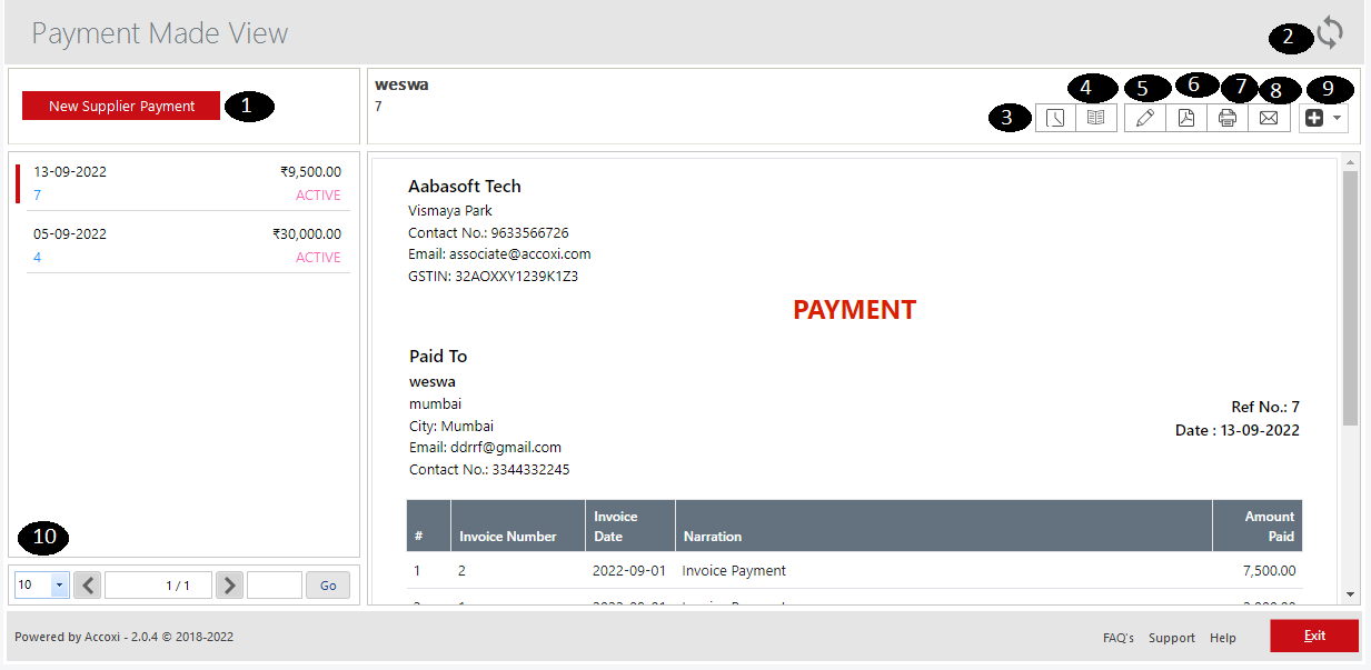 Purchase Supplierpaymentsview