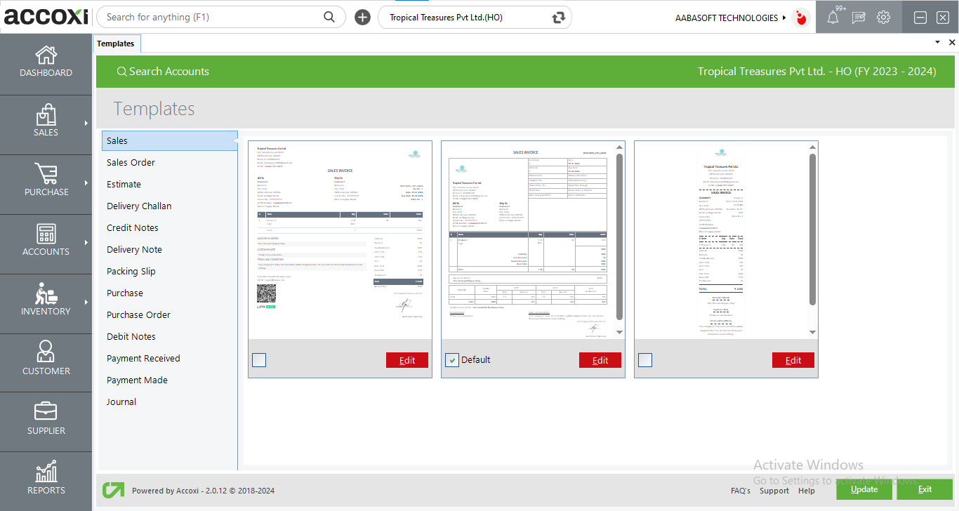 General Templates Overview