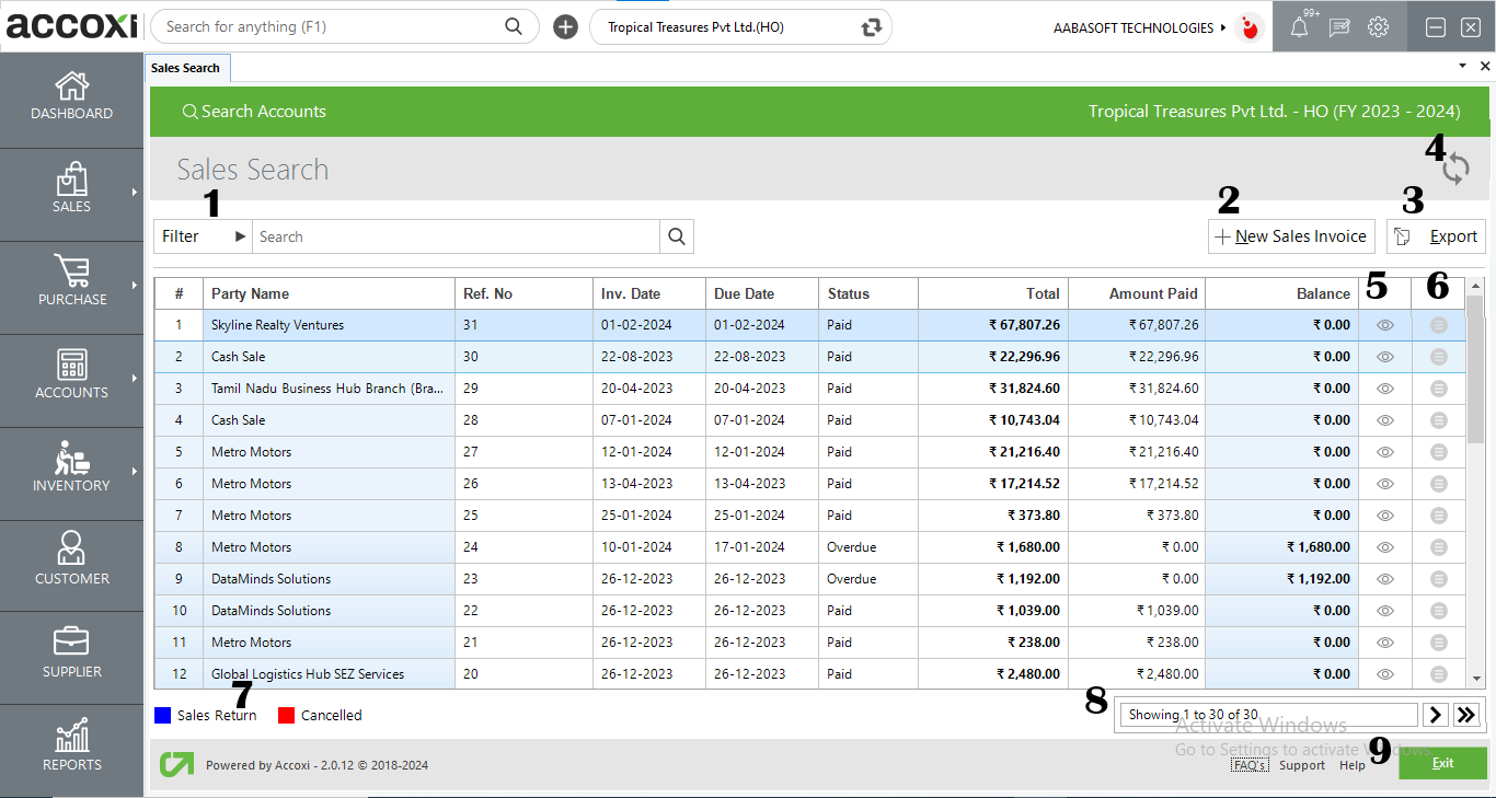 Sales Invoice