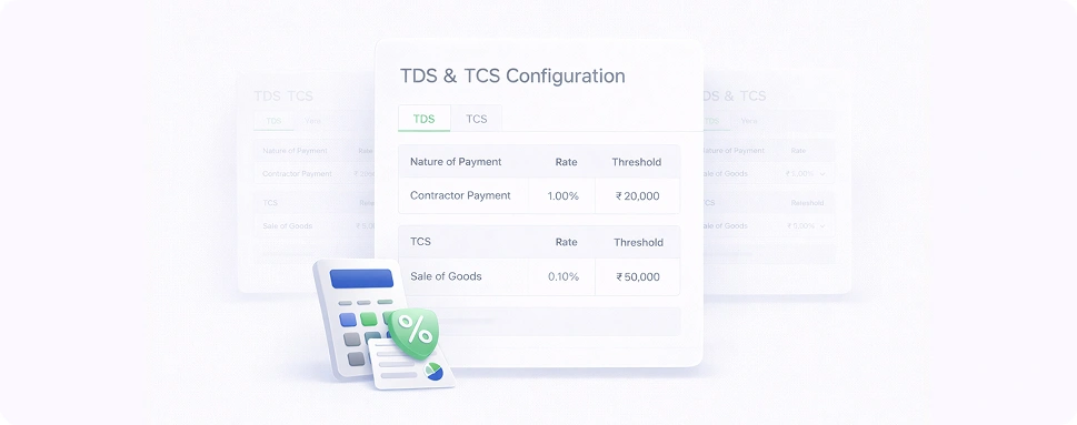 TDS & TCS Configuration Accoxi